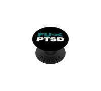 FU PTSD Awareness - Camiseta de Manga Corta, diseño con Texto en inglés PopSockets PopGrip Adhesivo
