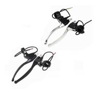 FUANA 1 par de palancas de freno de bicicleta eléctrica para scooter eléctrico con interruptor de corte, aleación de aluminio, agujero de 22 mm, cable de 25 cm, kit de reparación de palanca de 180 mm