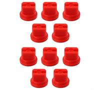 FUANA 10 boquillas de pulverización en forma de abanico, boquilla de pulverización de plástico, juego surtido para agricultura, silvicultura, mochila para matar (rojo)