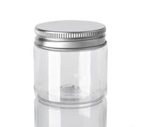 FUANA 10 recipientes de almacenamiento de plástico PET con aluminio, 100 ml a prueba de fugas, tarros de boca ancha para alimentos, crema, maquillaje y aperitivos, uso de viaje