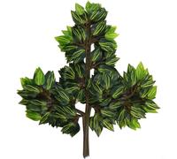 FUANA 12 hojas artificiales realistas de 50 cm, resistentes a los rayos UV, impermeables, con curvatura natural, para decoración de jardín, patio, boda, telón de fondo (D)
