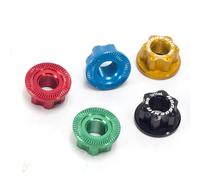 FUANA 2 tuercas M10 x 1.0 para eje de rueda trasera para bicicleta de niños, para rueda de aleación de aluminio tradicional vintage, kit de reparación de bicicleta negro/rojo/azul/dorado/verde/morado