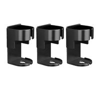 FUANA 3 soportes de aluminio para cepillo de dientes eléctricos, organizador de baño montado en la pared, para ducha, ahorro de espacio, instalación sin taladro, barra de espejo retrovisor color