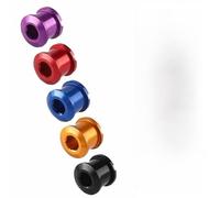 FUANA 5 pernos de biela para bicicleta para disco simple y doble, pin de cadena de aleación de aluminio con rosca fina, revestimiento de plástico antioxidante, kit de reparación de bicicletas