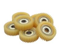 FUANA 6 piezas E-Bike 36T de nailon recto engranaje planetario con rodamiento 608 para modelos compatibles, apertura de 8 mm, kit de reparación de bicicleta blanco