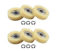 FUANA 6 piezas E-Bike 36T de nailon recto, engranaje planetario con rodamiento 608 para modelos compatibles, apertura de 8 mm, kit de reparación de bicicletas blancas