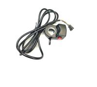 FUANA Acelerador de pulgar para bicicleta eléctrica y scooter de 24 V-48 V, interfaz SM de 6 pines con indicador de batería de 3 LED, interruptor de bloqueo rojo, se adapta a kit de reparación de