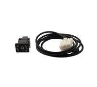 FUANA Adaptador AUX ABS negro de 16 pines para cable para coches Mazda, ABS | 1,5 metros para longitud del cable; enrutamiento flexible detrás del salpicadero; carcasa ABS; acabado negro a juego con el