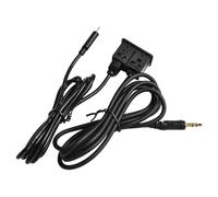 FUANA Adaptador de cable de extensión de interfaz de panel de puerto USB y AUX para coche, 145 cm, para instalación de consola central de montaje en salpicadero, color negro