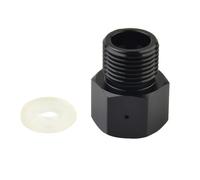 FUANA Adaptador de cilindro de aluminio T21-4 a W21.8-14, regulador de acuario y barril de cerveza casera DIN477/JIS M22-14/BS341 No.8