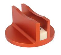 FUANA Adaptador de cojín de elevación ranurado de aluminio, gatos de suelo para vehículo, color naranja, se adapta a sistemas de riel de marco, no se deforma y es resistente al desgaste