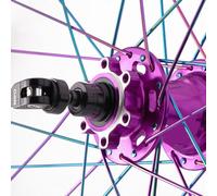 FUANA Adaptador de eje pasante para bicicleta de 12 mm a 9 mm para cubo de rueda trasera de 142/148 mm, con kit de reparación de bicicleta de aleación de aluminio 7075 y anillo de polvo de goma