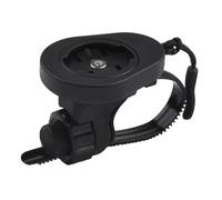 FUANA Adaptador de montaje ajustable para computadora de bicicleta para Garmin, soporte para faros delanteros con ajuste de goma, se adapta a tubos de marco de 15-35 mm, color negro