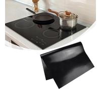 FUANA Almohadilla de protección de inducción para estufa antideslizante, resistente al calor, para cocina eléctrica, tapete de goma lavable, 52 x 78 cm