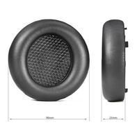 FUANA Almohadillas de gel de refrigeración de repuesto y diadema de silicona sintética para auriculares Alienware AW920H, 90 x 90 x 25 mm, cable de auriculares negro