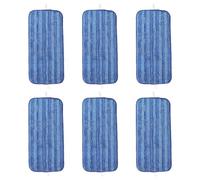 FUANA Almohadillas de microfibra reutilizables compatibles con Swiffer WetJet para mopa de madera dura y suelo, recambios lavables para suelos de madera, azulejos, piedra, paquete de 3/6, color azul