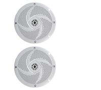 FUANA Altavoz marino para RV, impermeable, delgado, de 6.4 pulgadas, 2 vías, 180 W, para barcos, yates y vehículos todoterreno, color blanco