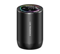 FUANA Ambientador para coche inteligente 50 ml, difusor de aceites esenciales naturales con sensor automático y proyector de estrellas de 3 colores, aleación de aluminio, aroma duradero