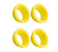 FUANA Anillos de pinza de freno de bicicleta para la serie Magura MT5/MT7, 4 cubiertas de abrazadera de plástico coloridas, actualización decorativa ligera para ciclismo (amarillo)