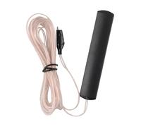 FUANA Antena de radio FM para uso doméstico en interiores, amplificador de señal de alambre de cobre puro de 3,2 m con clip de alineador, ganancia de 5 dB, 85-112 MHz, para radios con antena