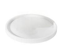 FUANA Bandeja redonda de silicona para tocador de baño, 27 cm, soporte para dispensador de jabón inastillable, encimera de cocina, apto para lavavajillas, organizador antideslizante, color blanco