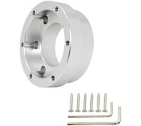 FUANA Base adaptadora de volante de carreras de 70 mm para volantes Logitech G29, G920, G923, aluminio negro o plateado (plata)