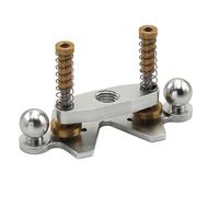 FUANA Base de enrutador de precisión para herramienta de agujero de sonido de guitarra, plantilla de fresado circular para reparación de luthier y guitarra, construcción de metal con asas dobles