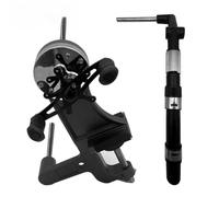 FUANA Bobina de doble carrete para carretes de cebo, aleación de aluminio con perilla de estrella ajustable y almohadilla de goma antideslizante, 24,5 x 16 x 23,5 cm