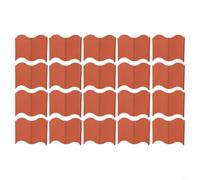 FUANA Bordes de jardín flexibles, 20 piezas, kit de bordes de césped de plástico entrelazados, fácil de instalar, valla de paisaje para macizos de flores, blanco, rojo, verde, negro (rojo)