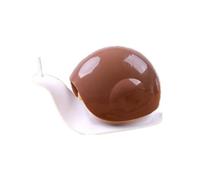 FUANA Botella dispensadora de gel de ducha y champú con compartimento separado en forma de caracol, 17,5 x 11 x 7,2 cm, plástico ABS, a prueba de fugas, con sello en espiral, café