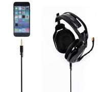 FUANA Cable de audio de 2 m para Logitech ASTRO A10 A30 A40 con control de volumen silencioso y longitud extendida, para auriculares de videojuegos, cable de auriculares