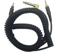 FUANA Cable de auriculares con resorte K361, estirado, de 3,5 mm a 2,5 mm con adaptador de 6,35 mm, ABS