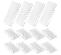 FUANA Caja de fusibles para ranuras de panel eléctrico de ABS blanco, agujeros modulares en blanco Hager Schneider, instalación rápida de clip, 12 unidades