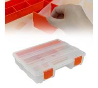 FUANA Caja organizadora de plástico para herramientas, caja de piezas de polipropileno para hardware, tornillos, equipo de pesca y artículos de papelería, 220 x 290 x 60 mm, 1 unidad