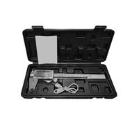 FUANA Calibrador digital recargable de 0,01 mm para regla de acero inoxidable, medidor de profundidad, fabricación de joyas, inspección de metal, uso industrial, color plateado