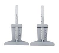 FUANA Calibre de profundidad para neumáticos de coche de acero inoxidable para medición precisa y seguridad, 0-30 mm y 0-50 mm, plateado, 2 unidades, 0-50 mm