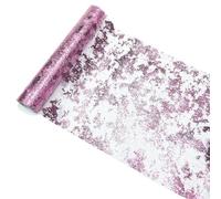 FUANA Camino de mesa de malla con lentejuelas brillantes para fiestas, bodas, Navidad, decoración del hogar, 914 x 28 cm, dorado, rosa, dorado, plateado, rosa, morado, verde, azul real, negro