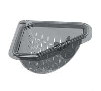FUANA Canasta magnética para fregadero, cesta de drenaje triangular para residuos de alimentos, filtro de cocina sin contacto, gris, 17 x 17 cm