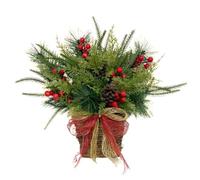 FUANA Canastas festivas de flores navideñas: mejora tu patio con alegría navideña
