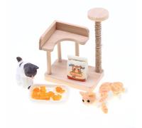 FUANA Casa de muñecas para mini gato marco de escalada de madera, muebles hechos a mano para diseños de maquetas de ferrocarril, jardines de hadas y accesorios de bricolaje (como se muestra en la