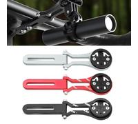 FUANA Cateye - Soporte ajustable para computadora de bicicleta para Garmin para Bryton, soporte de aleación de aluminio con tamaño de 142 mm, kit de reparación de bicicletas color negro, rojo y