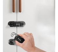 FUANA Cerradura de seguridad infantil para frigorífico y armario, combinación de contraseña con diseño antipellizcos, se adapta a paneles planos, fácil operación con una sola mano, sin daños, para