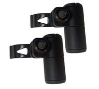 FUANA Cerradura externa para bastón de senderismo, aleación de aluminio, cierre rápido de cierre, abrazadera de plástico de 14 mm, 16 mm, 18 mm, color negro