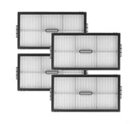FUANA Compatible con Saros 20 para Sonic Robot para aspiradora, kit de filtro lavable S10 MaxV, captura polvo fino y filtros blancos, 2 piezas (juego anual)