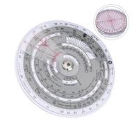 FUANA Computadora de vuelo de aviación E6B-R de plástico impermeable circular para cálculos de navegación de entrenamiento de pilotos, E6B-R2 4 pulgadas E6B-R2