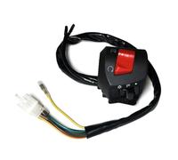 FUANA Conjunto de interruptor de motocicleta para bocina y intermitente, kit de interruptor de manillar ABS negro de 22 mm con botones izquierdo y derecho para la mayoría de motocicletas y vehículos