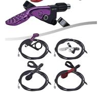 FUANA Controlador de tija de sillín cuentagotas de 22 mm para tubo de elevación de bicicleta, interruptor telescópico con aleación de aluminio anodizado y agarre mejorado, kit de reparación de