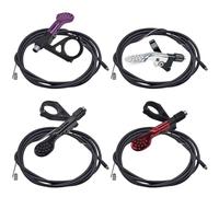 FUANA Controlador telescópico para tija de sillín para bicicleta, aleación de aluminio de 22 mm con acabado anodizado y agarre mejorado para enrutamiento interno externo kit de reparación de