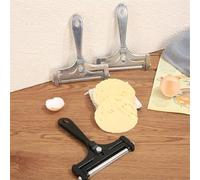 FUANA Cortador de queso ajustable con 4 cables para bloque de mantequilla y herramientas de rebanado, cortador de cocina de aleación de aluminio para sándwiches y platos de delicatessen, utensilios de