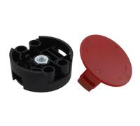 FUANA Cubierta de bobina y cabezal de corte para AFS 23 a 37, para tapa roja F016F04841 Plus Black Head F016F04839, cortador de cepillo de plástico de alta resistencia para kit de repuesto